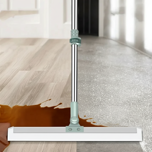 Magic Broom silicone wiper with 180° rotating handle for multi-surface cleaning