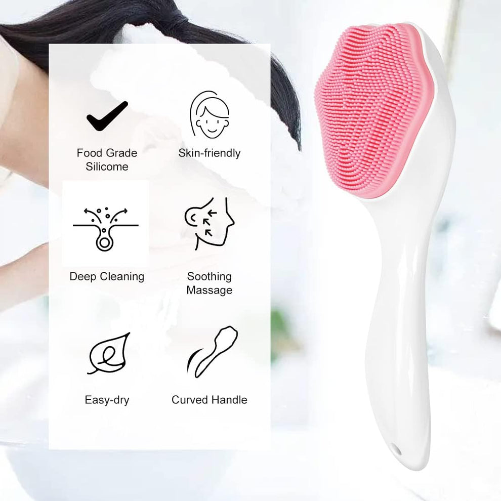 Facial cleansing brush for deep cleansing, exfoliating & massaging face