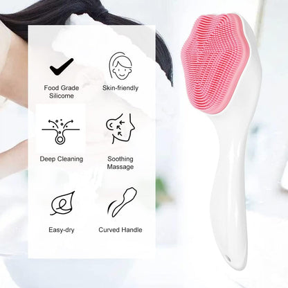 Facial cleansing brush for deep cleansing, exfoliating & massaging face
