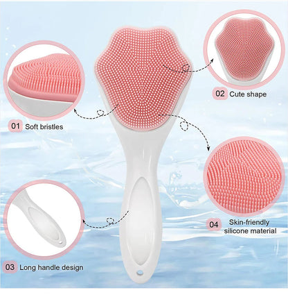 Facial cleansing brush for deep cleansing, exfoliating & massaging face